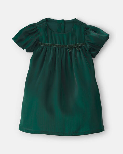 Vestido de manga corta de la niña Poplin