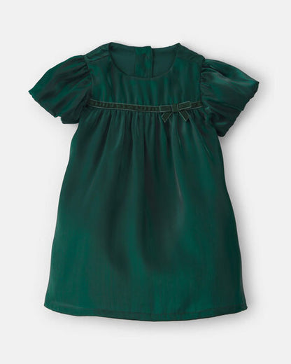 Vestido de manga corta de la niña Poplin