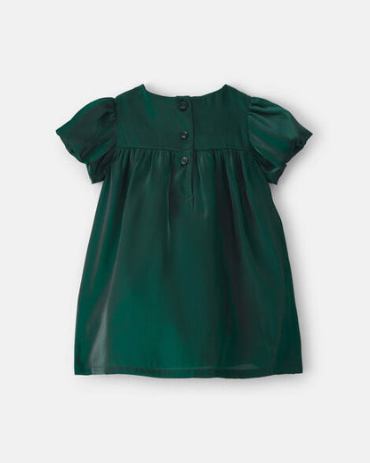 Vestido de manga corta de la niña Poplin
