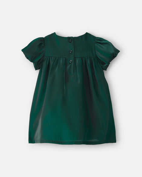 Vestido de manga corta de la niña Poplin