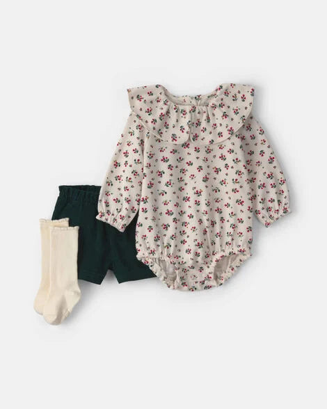 Conjunto Floral Corduroy